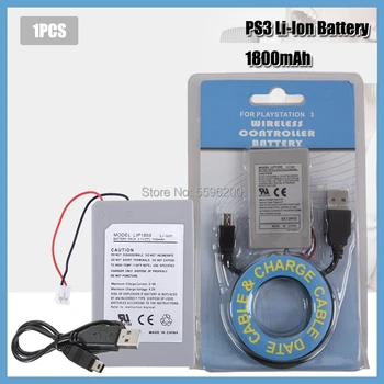 1 buc/Lot 3.7 v 1800mAh Baterie +Incarcator USB Cablu pentru Sony PlayStation3 PS3 Controler Wireless Reîncărcabile Baterii de schimb