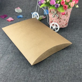 10 buc 30 x 21 x 3,5 cm mare de hârtie kraft perna box haine / dulciuri / snacks-uri / petală cutie cadou cutie