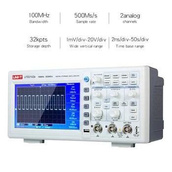 100MHz Digital Bancă Osciloscop, Analizor Logic lățime de Bandă de 2 Canale 500Ms/S de Stocare Portabil 7