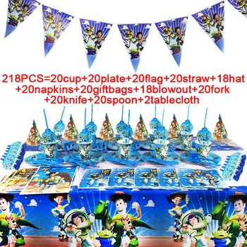 158PCS Toy Story Birthday Party Consumabile Servetele Ceasca Placa de Petrecere Veselă de Unică folosință Set Duș pentru Copii Petrecere Decoratiuni
