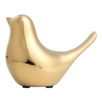 2 buc Pasăre de Aur Figurine Ceramice Moderne Pasăre Statui de Animale Sculptura Masa Living Ornamente Decor Acasă Meserii