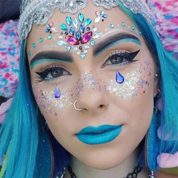 2019 Nouă Față Bijuterii Pietre Adeziv Cristal Autocolante Moda Femeile Se Confruntă Cu Pietre Corpul Arta Tatuaj Sprancene Face Make-Up Bijuterii