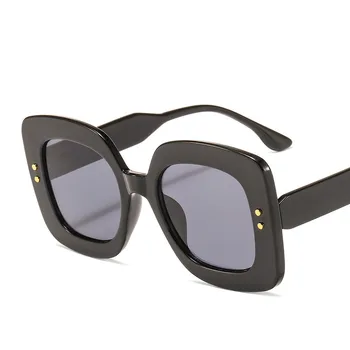 2020 Clasic Retro ochelari de Soare Patrati Femei Supradimensionat Plastic Gradient Bărbați Ochelari de Soare Gafas De Sol UV400