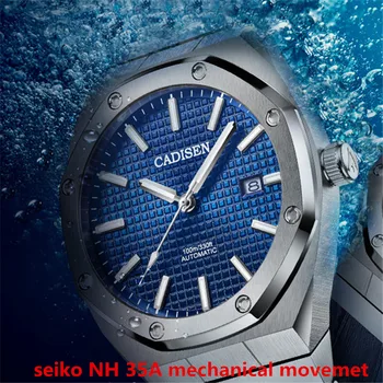 2020 NOU CADISEN bărbați Ceasuri mecanice ceas automatic barbati 100M sport impermeabil ceas auto întâlnire de afaceri de lux ceas