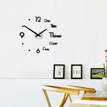 3D Ceas de Perete Oglindă Autocolante de Perete Ceas Mare de Perete Ceasuri Decorative de Artă Autocolant Living Home Decor de Birou