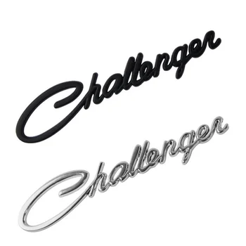 3D Metal Crom Negru Challenger Scrisoare Masina Lateral Aripa Spate Capac Portbagaj Emblema Autocolant pentru Challenger, Charger R/T SRT SXT