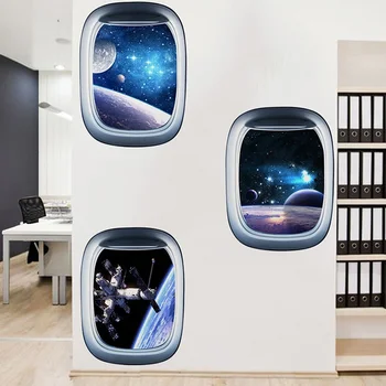 3D Spațiu Scenic Perete din PVC Autocolant Auto-Adeziv Home Decor Camera de zi Dormitor Autocolante de Perete de uz Casnic Podoabă Arta de Perete