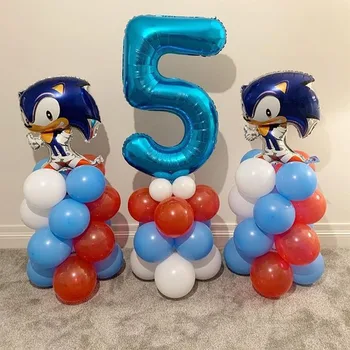 50pcs Sega Sonic the Hedgehog Balon Super-Erou Folie cu Heliu Aer Globos Petrecerea de Ziua Decor Gonflabile Copii Jucării Clasice