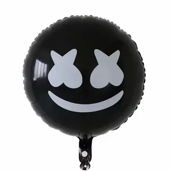 5pcs Bumbac Bomboane, Baloane Folie DJ Muzica Masca Balon Alb Negru Petrecere de Anul Nou Decoratiuni Jucărie pentru Copii Aer Heliu Balon Consumabile