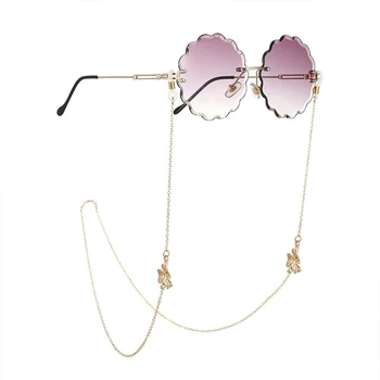 70cm de Aur de Moda Floare de Metal Ochelari de Citit Lanț ochelari de Soare Eyewears Cablul de Titular Curea Frânghie Agățat de Gât Non-alunecare de Ochelari