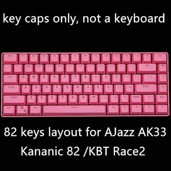 82 Chei/pachet PBT cu iluminare de fundal Tastatură Mecanică tasta caps pentru AJazz Ak33 Kananic 82 /KBT Race2 82 aspect cheie capac roz