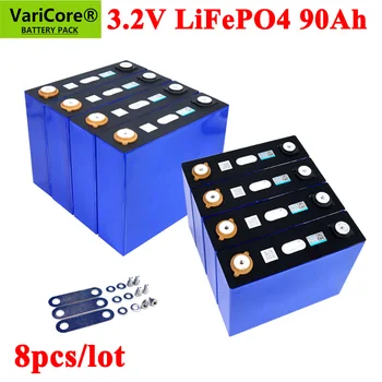 8pcs/lot 3.2 v 90Ah LifePo4 baterie litiu 270A 3C mare de scurgere pentru diy 12V 24V, Invertor Solar Electric Vehicul c se aplică pe coș de golf