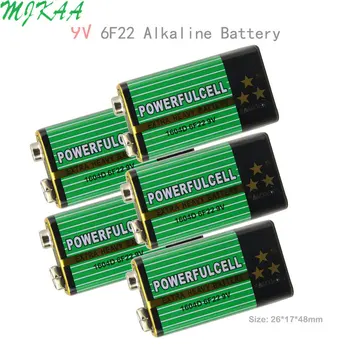 9V 6F22 Baterie Alcalină Laminat de Carbon Baterii pentru Alarma Wireless cu Microfon Mercur viață Lungă de lucru