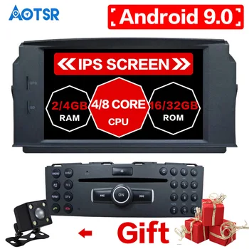 Android 9.0 Car DVD gps auto navigatie Pentru MERCEDES BENZ C Class C180/C200/C230 W204 video radio capul unitate media player