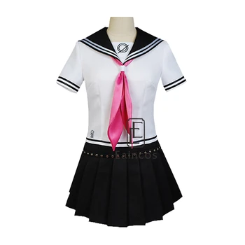 Anime Danganronpa Ibuki Mioda Cosplay Costum Rochie Femei Fete JK Uniformă Școlară Costum de Marinar Peruca