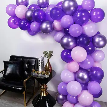 Baloane violet, 70 Buc Baloane Pastel Violet, Lila Baloane, Baloane Violet, Violet Metalizat, Baloane pentru Petrecere Violet