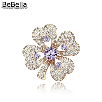 BeBella 5 culori femeie cristal broșă floare brosa cu Cristale Swarovski de la