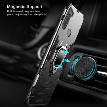Caz Pentru Redmi Notă 8T Caz Acoperire Magnetic Masina cu Suport pentru Telefon Inel de Caz Pentru Xiaomi Redmi Notă 8T 8 T Caz Armura Coque Mat Funda