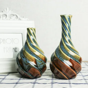 Ceramică Artizanat, Vaze Creative Europene Mobilier Acasă Produse Noi Vanzatori Fierbinte Spirală Sticle