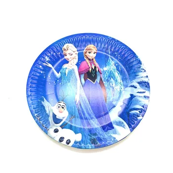 Consumabile partid 61Pcs/31Pcs Disney Frozen Anna Elsa Copii Tacamuri Fată Băiat Ziua de nastere Placa Cupa Steagul Tablecover Decoratiuni de Aprovizionare
