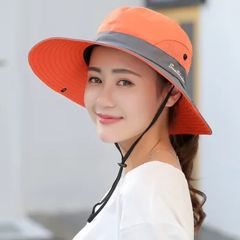 CZHCQQ Safari Pălării de Soare Femei Capac Vara Coada de cal de Baseball Capac Protectie Uv de sex Feminin în aer liber, Plajă Palarie de Soare Cu Vizor Direct 2019