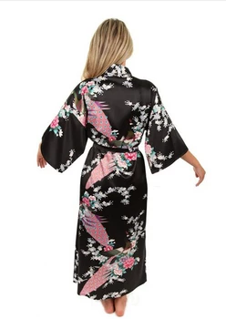 De Vânzare la cald Albastru de sex Feminin de Mătase Raionul Haine Rochie Kimono Yukata Chineză Femei Lenjerie Sexy Plus Dimensiune Sleepwear S M L XL XXL XXXL-O-046