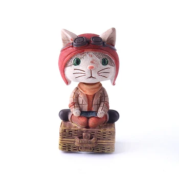 Decor masina Iubitorii de Călătorie Cat de Desene animate se Agită Capul de Păpușă Creative Ornament ToyFashion Cadou Auto Interioare Accesorii Ornament