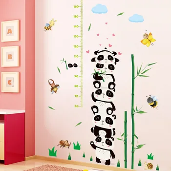 Desene Animate Panda Minunat Înălțime Autocolante Autocolante De Perete Pentru Dormitor Fete De Perete Camera De Zi Decorative Murale Detașabil Autocolante