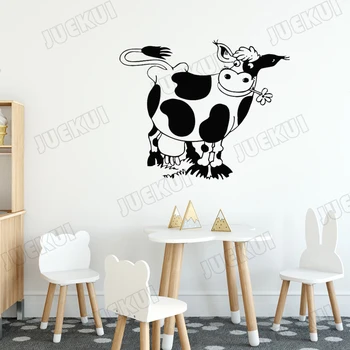 Desene animate Vaca Model Animal Autocolante de Perete pentru Camera Copii Grădiniță loc de Joacă Vinil Decalcomanii de Perete Dormitor pentru Copii Poster Art TA483