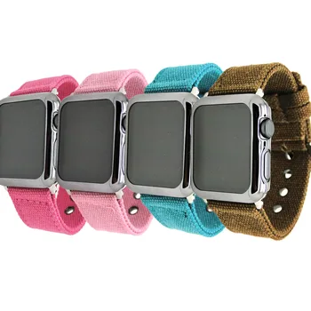 Design Special Denim Nailon Pânză de Camuflaj Bratara pentru Apple Watch SE Trupă 44mm 40mm 38/42mm pentru Iwatch Curea Seria 6 5 4 3
