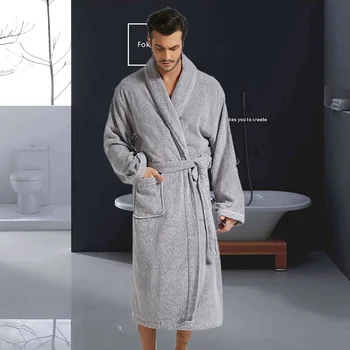 Femei Halat de baie Lung Bumbac Cald cămașă de noapte de sex Feminin Prosop Halat de baie Îngroșarea Plus Dimensiune XXL Toamna Iarna Pijamale Serviciu Acasă