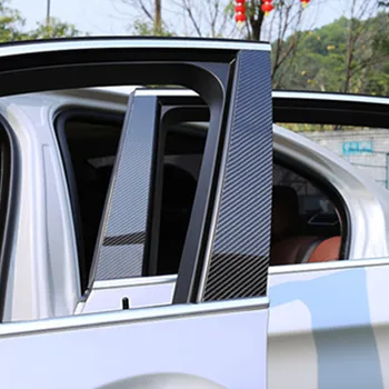 Fibra de Carbon Geamul Mașinii B-piloni de Turnare Tapiterie Auto Styling Autocolante Pentru BMW F20 E90 F30 F10 E60 E70 E46 F07 F25 F15 Accesorii