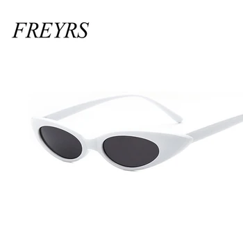 FREYRS Designer de Brand Oval ochelari de Soare Femei Vintage anii ' 90 Pisica Ochi ochelari de Soare Cadru Mic doamnelor Ochelari de Soare oculos de sol 5038