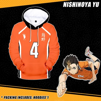 Haikyuu!! Nishinoya Yu Cosplay Hanorace Karasuno Liceu Bărbați Anime Jachete Femei Sportwear Echipa Tricouri Toamna Anului 2020 Topuri