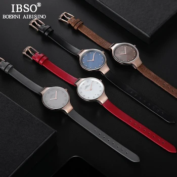 IBSO de Înaltă Calitate Femei Ceasuri de mână Cristal Design Cuarț Pentru Femei de Lux Shell Cadran Ceas Relogio Feminino