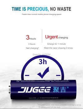 Jugee 2 buc de 1,5 v 2000mah baterie litiu AA usb reîncărcabilă 3000mWh Li-polymer li-ion polimer litiu baterii +1 Incarcator USB