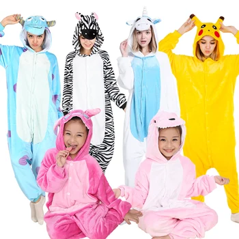 KIGUCOS Femei de Iarnă Pijamale Copii Desene animate cu Gluga Costum de Dinozaur Kigurumi Animal Pijama Calde, Toate într-Un Flanel Homewear