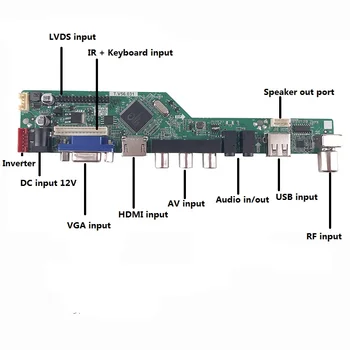 Kit pentru LP156WH2(TL)(Q1) 1366X768 VGA telecomanda TV AV 15.6