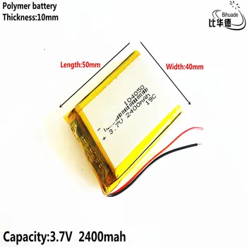 Litru de energie a bateriei Bun Qulity 3.7 V,2400mAH 104050 Polimer litiu-ion / Li-ion pentru tablet pc-ul BĂNCII,GPS,mp3,mp4
