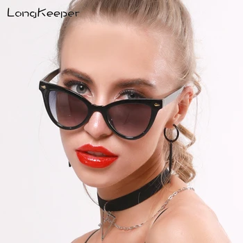 LongKeeper Ochi de Pisica ochelari de Soare Femei 2020 Designer de Brand Gradient de Lentile de Ochelari de sex Feminin Retro Sexy Leopard Ochelari de Soare oculos UV400