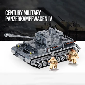 Militar seria Germania 4 Tancuri F2 forțele Blindate Compatibil cu Lepining Adult dificultate Blocuri de Constructii Pentru Copii