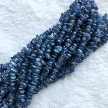 Naturale de înaltă Calitate Autentic Albastru Cianit Nugget Chip Margele Vrac se Potrivi Bijuterii 3x8mm 15