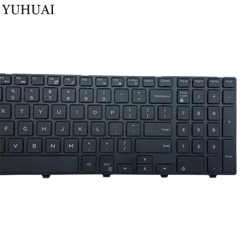 Noi NE-Tastatura Laptop pentru Dell Inspiron 5551 5555 5558 Keyboard, Negru cu Rama cu iluminare din spate Nu