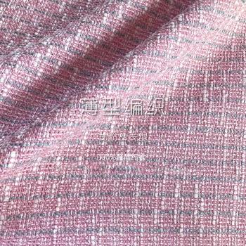 Noua moda subțire țesute de culoare roz și verde carouri tesute tweed mici, parfumate tesatura costum jumătate fusta de primăvară și de toamnă al