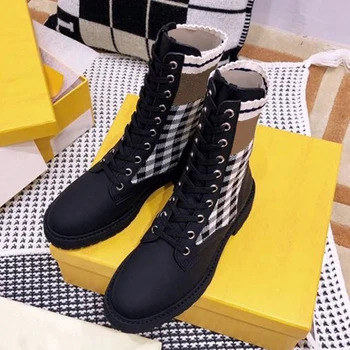 Noul Negru Umbrelă Cizme De Primavara Toamna Brand Design Rotund Toe Din Piele Femei Pantofi Vintage Moda Femei Cizme