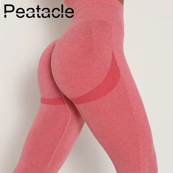 Peatacle Energie Fără Sudură Yoga Pantaloni Sport De Fitness, Sală De Gimnastică Antrenament Sexy Femei Jambiere Burtica Control Talie Mare Push-Up Strâns În 2020