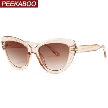 Peekaboo ochi de pisica ochelari de soare femei maro-negru 2021 cadouri pentru ziua de nastere retro ochelari de soare femei uv400 accesorii de vara