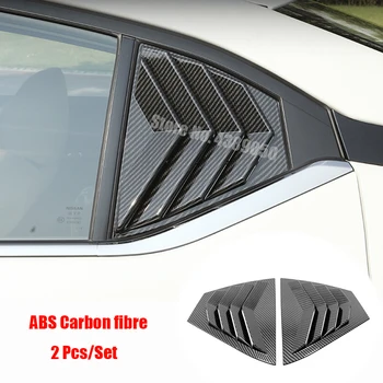 Pentru Nissan Sentra 2020 2021 accesorii ABS fibră de Carbon/Negru Geam Spate Triunghi Obloane Capacul Ornamental Autocolant de styling auto 2 buc