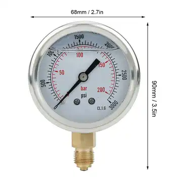 PGG604 200bar 1/4BSP Y60 Radial Indicator de Presiune pentru uz Casnic de Măsurare a Presiunii