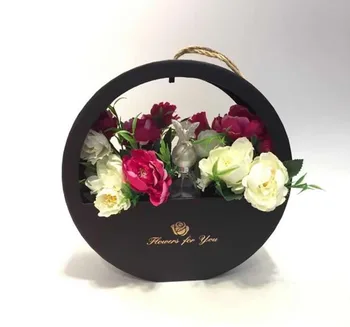 Portabil fereastra rotunda săpun florar packiing flori cutie de cadou de nunta decor petrecere favous giftl cutie de Ziua Mamei de Crăciun